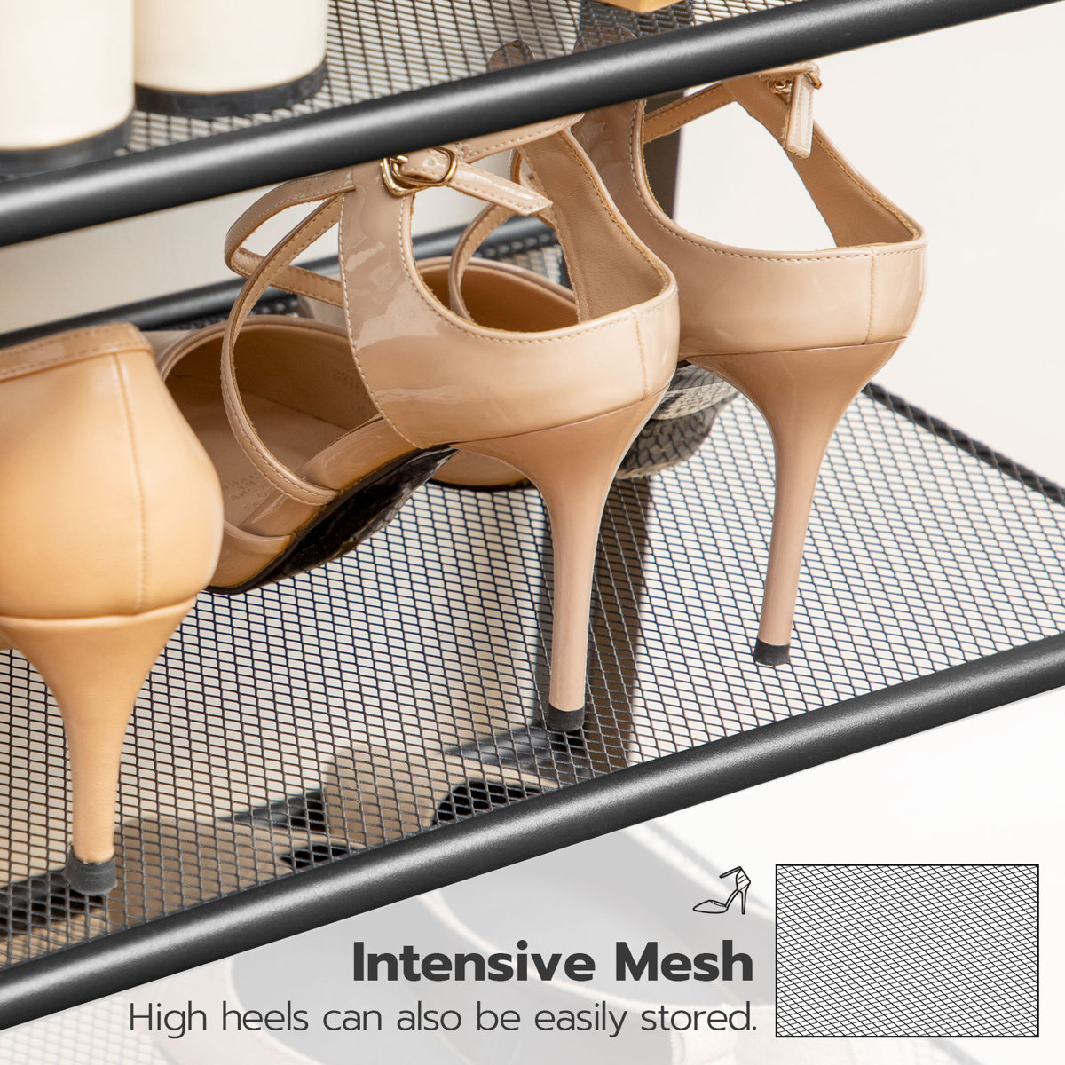 39.4'' W 5 Tier 25 Pair Shoe Rack